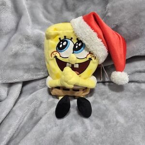 Spongebob Squarepants Jollyelf Santa Hat TY 2005 Christmas Plush TY Beanie